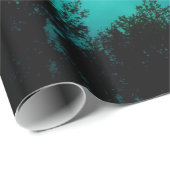 Papier Cadeau Blue Sunset Hawaiian Palm Trees Exotiques & Plage (Coin rond)