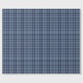 Papier Cadeau Blue Tartan Plaid Pattern Background (Plat)