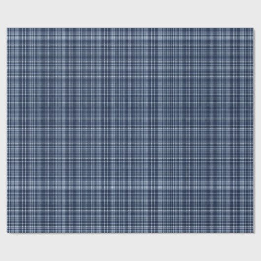 Papier Cadeau Blue Tartan Plaid Pattern Background (Plat)