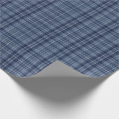 Papier Cadeau Blue Tartan Plaid Pattern Background (Coin)