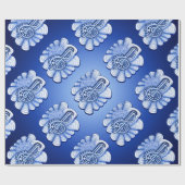 Papier Cadeau Blue Treble Clef Music Art (Plat)