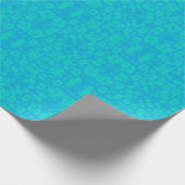 Papier Cadeau Blue Turquoise Frosted Glass Motif Art Abstrait (Coin)