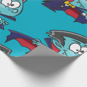 Papier Cadeau Blue Vampire Boy with Cape Cute Dracula (Coin)