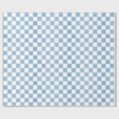 Papier Cadeau Blue Watercolor Checkered Racing Flag (Plat)