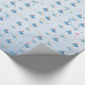 Papier Cadeau Blue Whale Party Pattern Wrapping Paper (Coin)