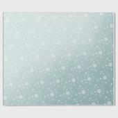 Papier Cadeau Blue Winter Wildflolower et étoiles (Plat)