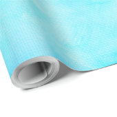 Papier Cadeau Blue Winter Wonderland Snowflake (Coin rond)