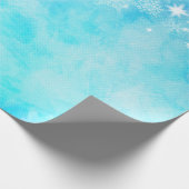 Papier Cadeau Blue Winter Wonderland Snowflake (Coin)