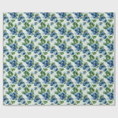 Papier Cadeau Blueberges d'aquarelle (Plat)