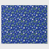 Papier Cadeau Blueberries and Foliage Pattern (Plat)
