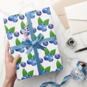 Papier Cadeau Blueberry Berry Sweet Anniversaire Fruit fête été
