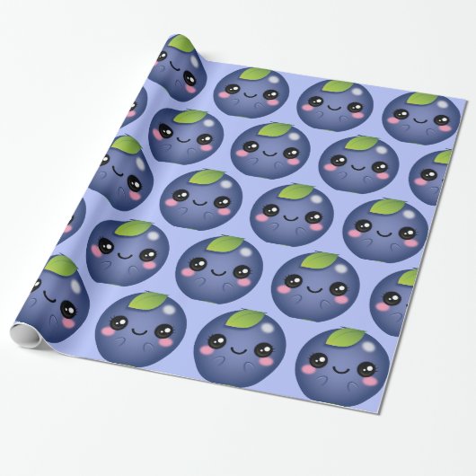 Papier Cadeau Blueberry de Kawaii (Déroulé)