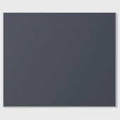 Papier Cadeau Blueberry Indigo couleur solide impression, noir b (Plat)