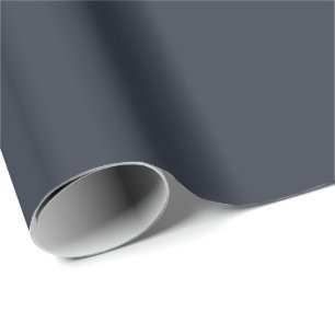Papier Cadeau Blueberry Indigo couleur solide impression, noir b