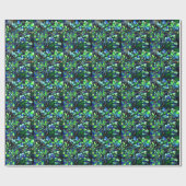 Papier Cadeau Blueberry - teinte verte (Plat)