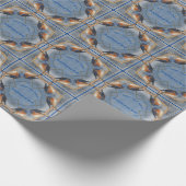 Papier Cadeau Bluebird Kaleidoscope Nature Art Personnalisé (Coin)