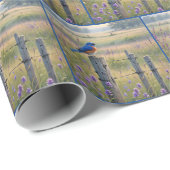 Papier Cadeau Bluebird sur le billet de clôture de pays (Coin rond)