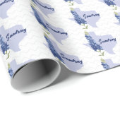 Papier Cadeau Bluebonnet personnalisé Texas (Coin rond)
