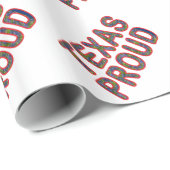 Papier Cadeau Bluebonnet Texas Fier (Coin rond)