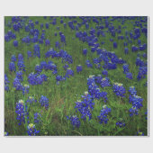 Papier Cadeau Bluebonnets Blue Floral Texas Texan Elegant (Plat)