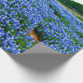 Papier Cadeau Bluebonnets Blue Floral Texas Texan Elegant (Coin)