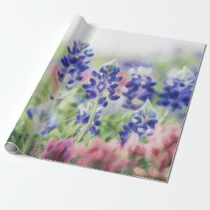 Papier Cadeau Bluebonnets en pastel