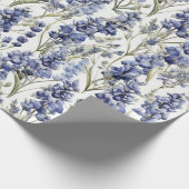 Papier Cadeau Bluebonnets Fleurs Bleu Aquarelle Fleurs sauvages (Coin)