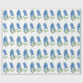 Papier Cadeau Bluebonnets Texas Blue Flowers Aquarelle (Plat)
