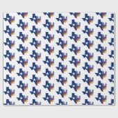Papier Cadeau Bluebonnets Texas Flowers Fleur sauvage Aquarelle (Plat)