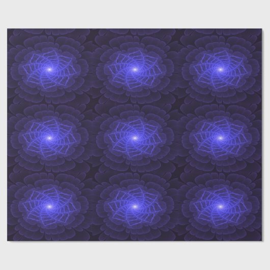 Papier Cadeau BlueLotus Fractal Flower Wrapping Paper (Plat)