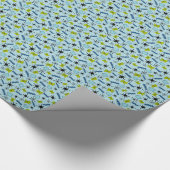 Papier Cadeau Blues atomiques et écolos à petite échelle (Coin)