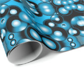 Papier Cadeau Blues Cercle Concentré Orbital Art Abstrait (Coin rond)