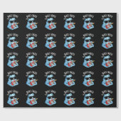 Papier Cadeau Blues Fromage drôle Nourriture Pun Dark BG (Plat)