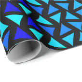 Papier Cadeau Blues motif Abstrait (Coin rond)
