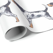 Papier Cadeau Bluetick Coonhound (Coin rond)
