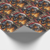 Papier Cadeau Bluetick Coonhound Dog Cozy Lodge Christmas (Coin)