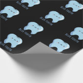 Papier Cadeau Bluetooth Drôle Technique Blue Tooth Pun Fond Somb (Coin)