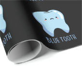 Papier Cadeau Bluetooth Drôle Technique Blue Tooth Pun Fond Somb (Coin rond)