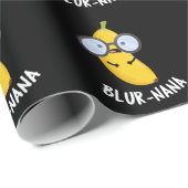 Papier Cadeau Blur-nana Funny Banana Pun Dark BG (Coin rond)