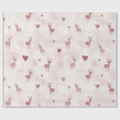 Papier Cadeau Blush Deer Hearts Christmas (Plat)