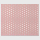 Papier Cadeau Blush Étoiles Blanches (Plat)