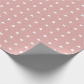 Papier Cadeau Blush Étoiles Blanches (Coin)
