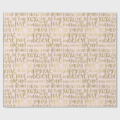 Papier Cadeau Blush Gold Inspiration Mots (Plat)