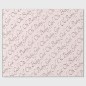 Papier Cadeau Blush & Gold Oh Baby Girl (Plat)