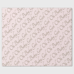 Papier Cadeau Blush & Gold Oh Baby Girl