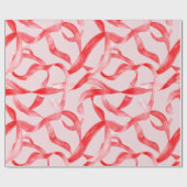 Papier Cadeau Blush Pink and Red Ribbon (Plat)