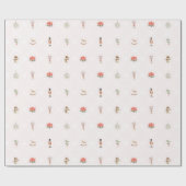 Papier Cadeau Blush Pink Coquette Christmas (Plat)