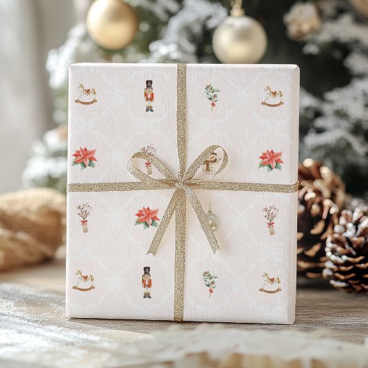 Papier Cadeau Blush Pink Coquette Christmas