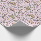 Papier Cadeau Blush Pink Fungi Seamless Pattern Gift (Coin)