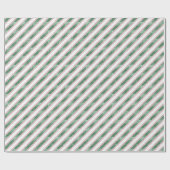 Papier Cadeau Blush Pink Green Glitter Stripes Christmas (Plat)